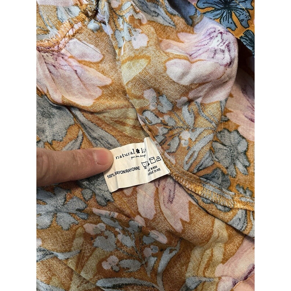 NATURAL LIFE Floral Mini Dress - Yellow and Blue - Picture 3 of 7